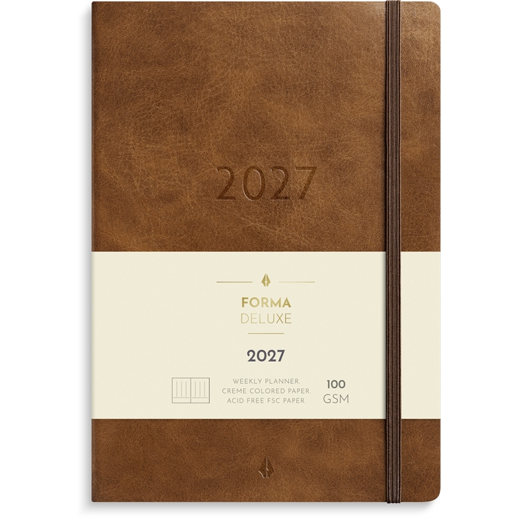 Kalenteri Business Forma Deluxe ruskea 2027
