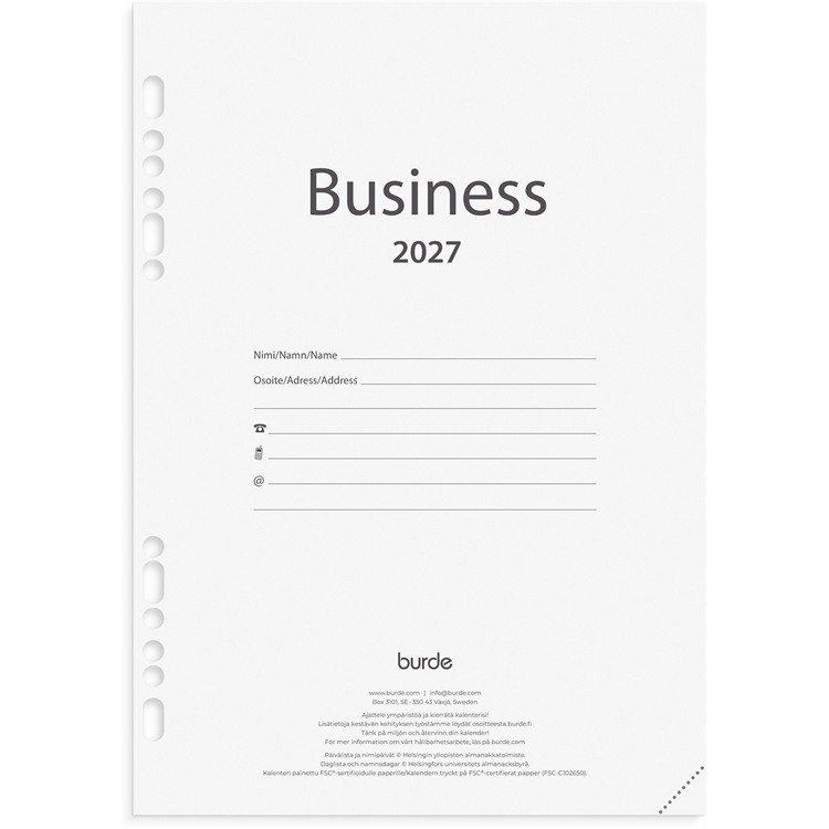 Kalenteripaketti Business 12 kk 2027