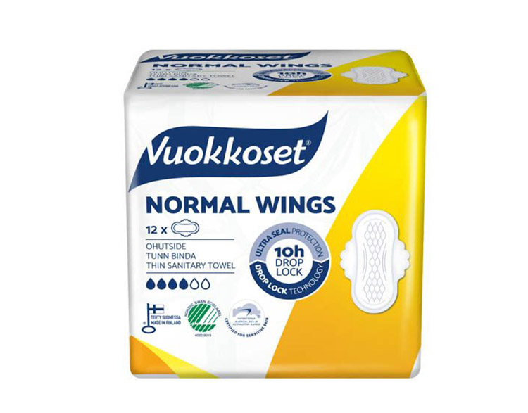 Terveysside Vuokkoset Normal Wings ohut /12