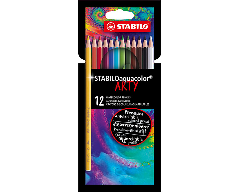 Akvarellikynä STABILO Aquacolor ARTY värilajitelma /12