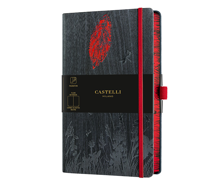 Muistikirja Castelli Milano Foresta Leaf A5 blanko 224s