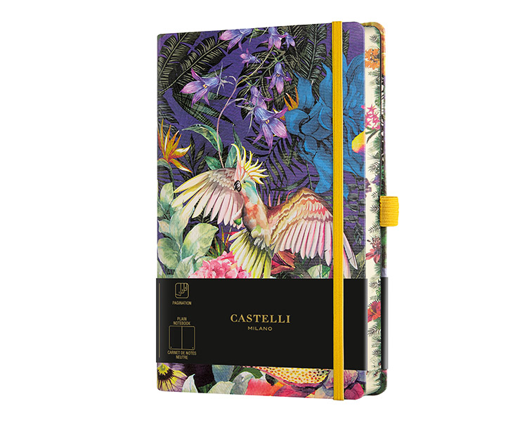 Muistikirja Castelli Milano Eden Cockatiel A5 blanko 224s