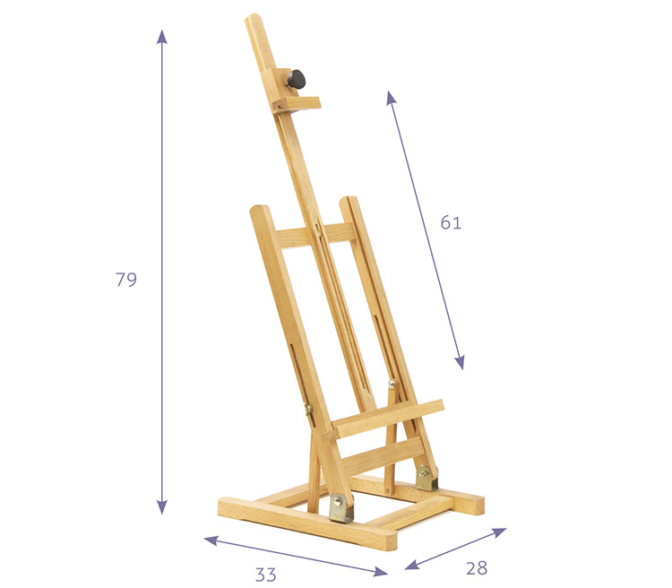 Maalausteline pöydälle Classic Museo Ventoux pyökkiä - alle 60 cm korkeille maalauspohjille
