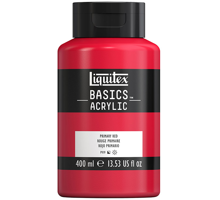 Akryyliväri Liquitex Basics peruspunainen 400 ml