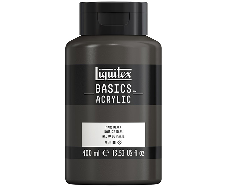Akryyliväri Liquitex Basics marsinmusta 400 ml