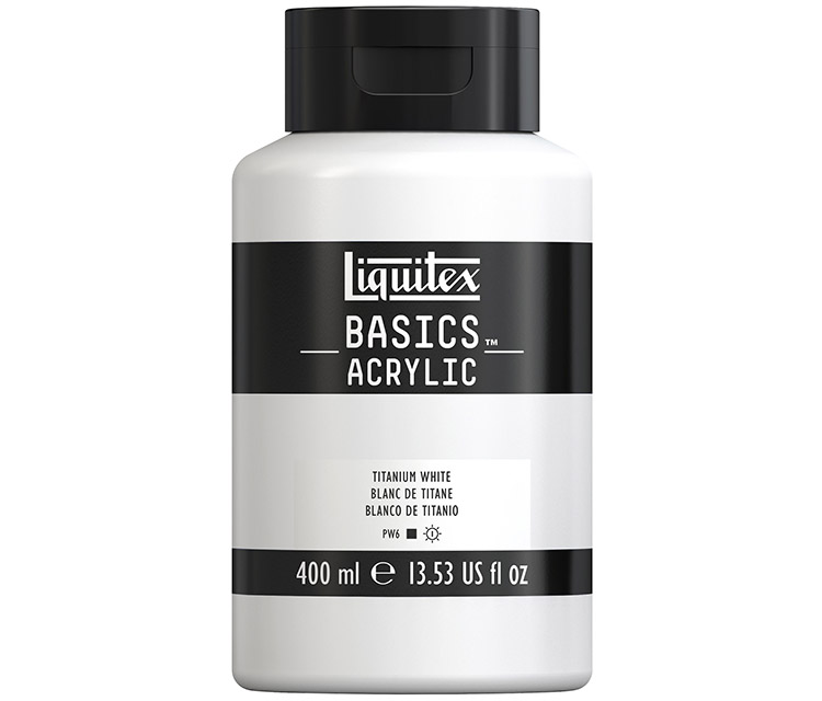 Akryyliväri Liquitex Basics titaaninvalkoinen 400 ml