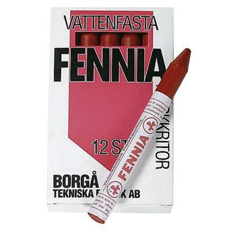 Merkkausliitu Fennia punainen/12 kpl rasia