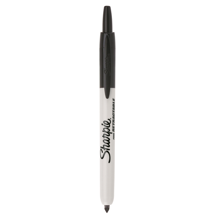 Merkkauskynä Sharpie Fine mekanismilla musta - tarttuu pysyvästi useimmille pinnoille