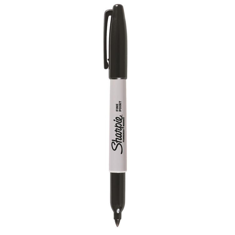 Merkkauskynä Sharpie Fine Point musta - tarttuu pysyvästi useimmille pinnoille