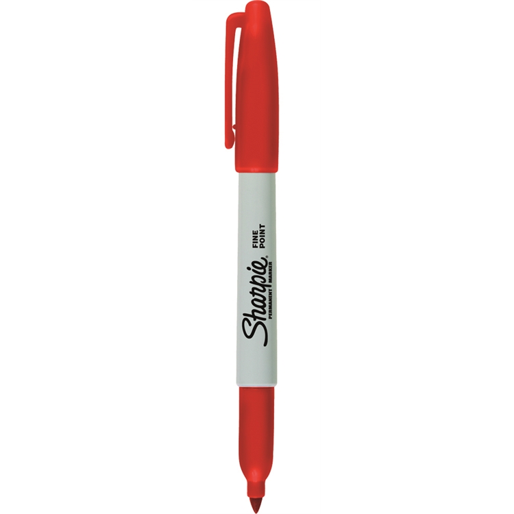 Merkkauskynä Sharpie Fine Point punainen - tarttuu pysyvästi useimmille pinnoille