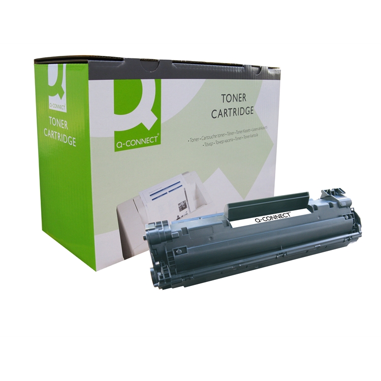 Laservärikasetti Q-CONNECT HP CB436A musta