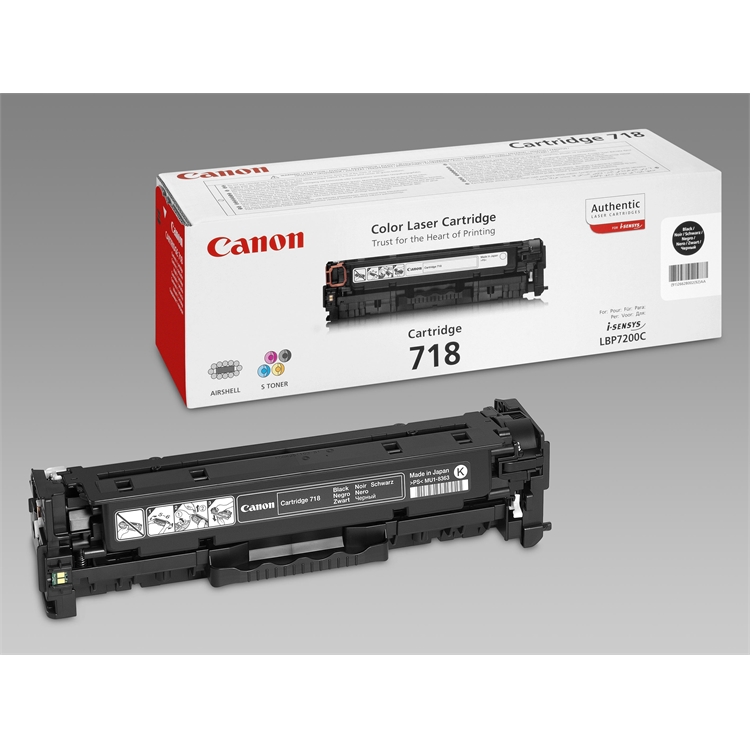 Värikasetti Laser Canon 718 MF8330/8350/LBP7200C musta