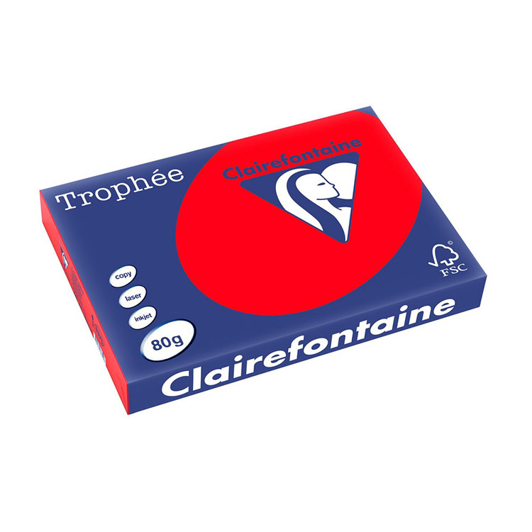 Kopiopaperi Trophée A4 80g syvänpunainen /500