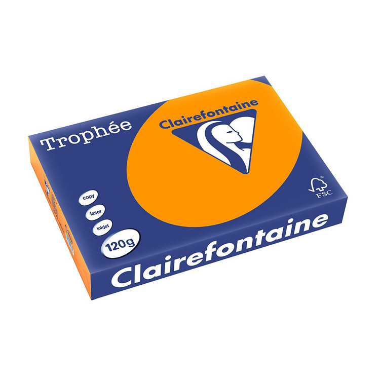 Kopiopaperi Trophée A4 120g oranssi /250