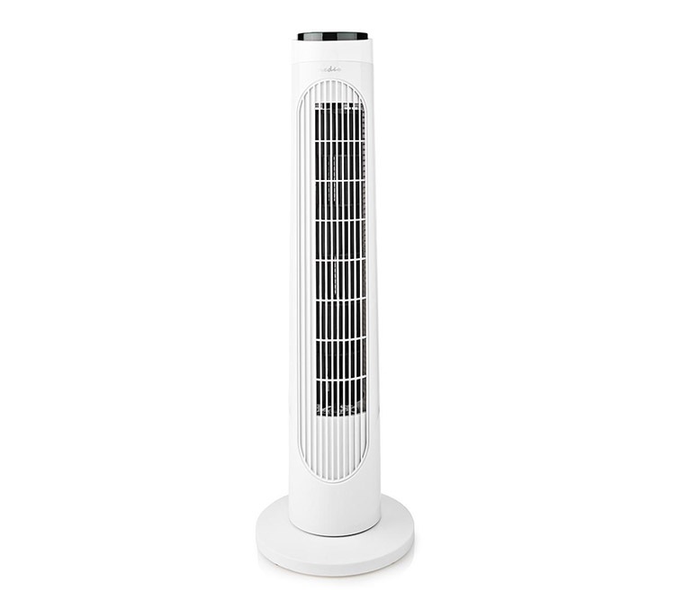 Tornituuletin Nedis valkoinen 76 cm kaukosäätimellä - oskillointi, ajastin