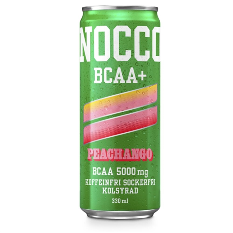 Energiajuoma Nocco BCAA+ Peachango kofeiiniton (ei sis panttia)