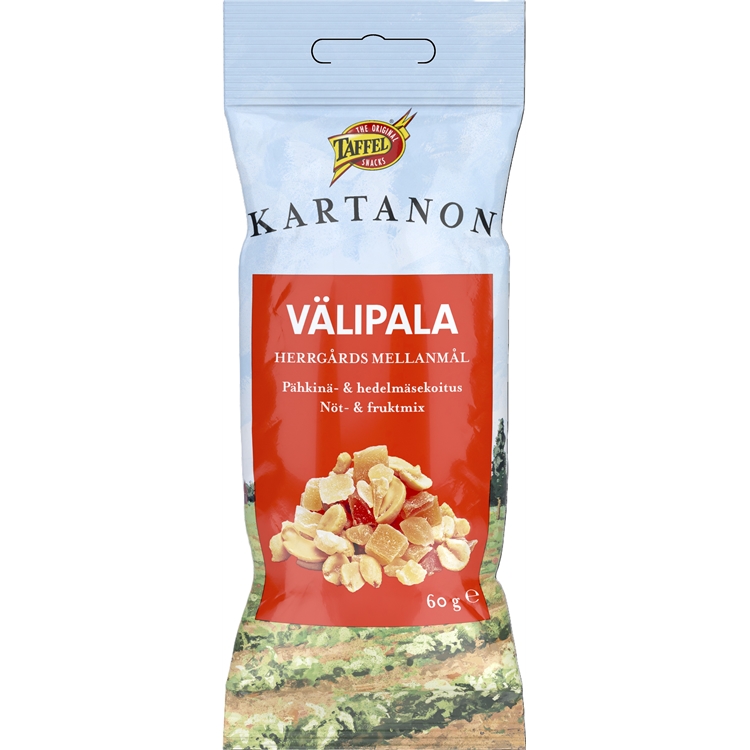 Pähkinä-hedelmäsekoitus Taffel Kartanon välipala 60 g - pähkinää, papaijaa, ananasta, mangoa