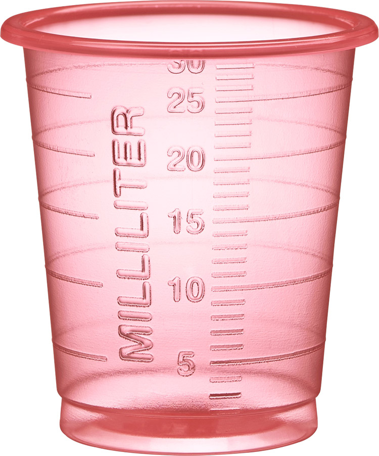 Lääkelasi - lääkemitta punainen 30 ml eco /80 - kertakäyttöinen lääkeannostelija