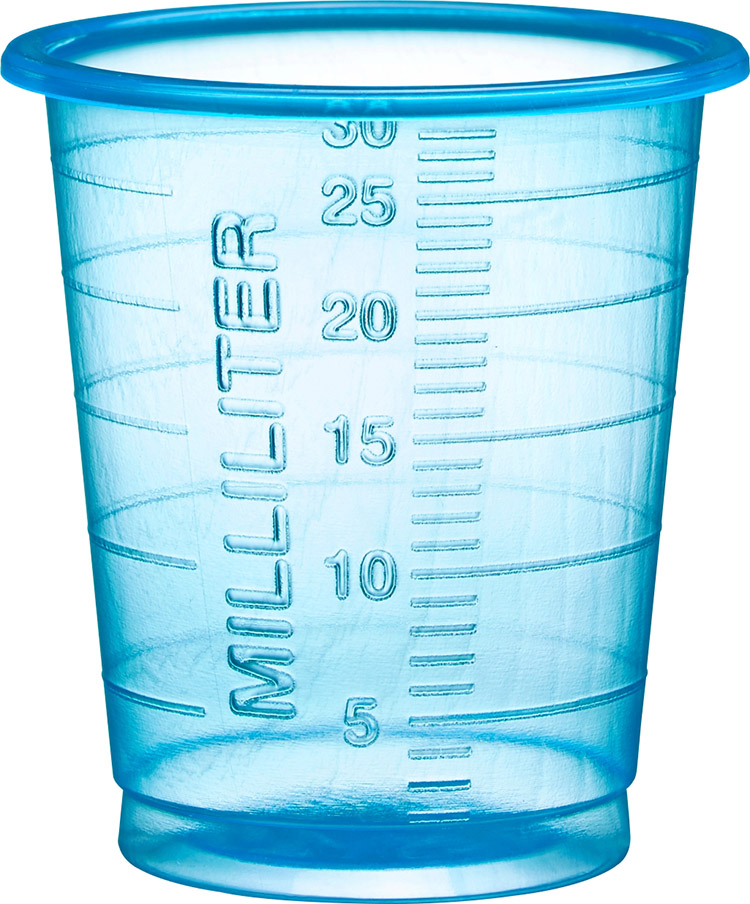 Lääkelasi - lääkemitta sininen 30 ml eco /80 - kertakäyttöinen lääkeannostelija