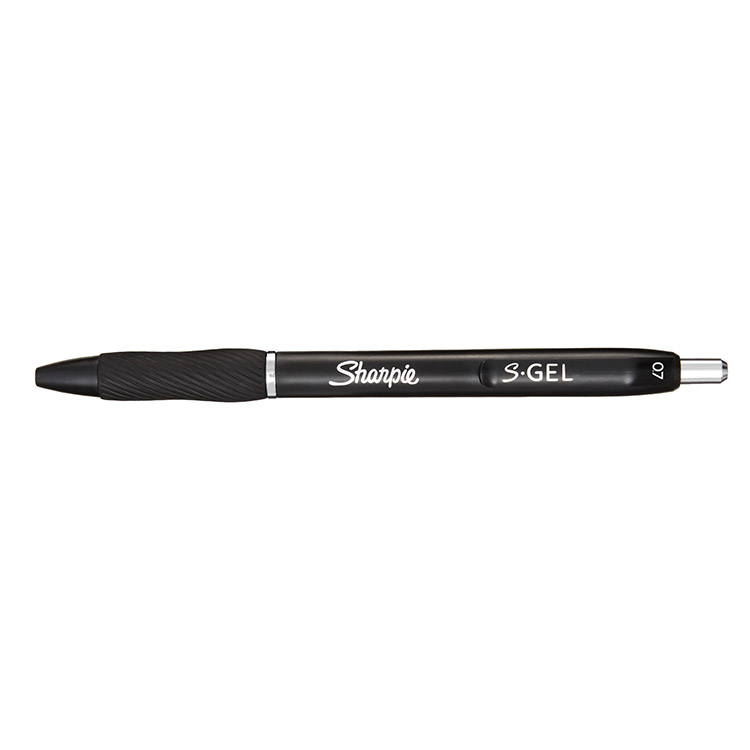 Geelikynä Sharpie S-Gel 0,7 musta - ei tahraa eikä vuoda, uudelleentäytettävä