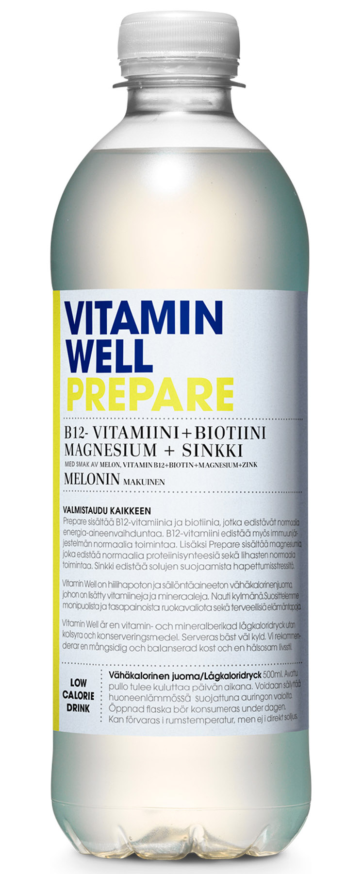 Vitamiinivesi Vitamin Well Prepare 500ml /12-pack (pantti ei sis.) - biotiini, magnesium, B12
