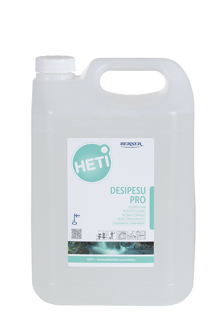 Desipesu Pro HETI hajustamaton 5L - laaja teho bakteereja, hiivoja ja viruksia vastaan