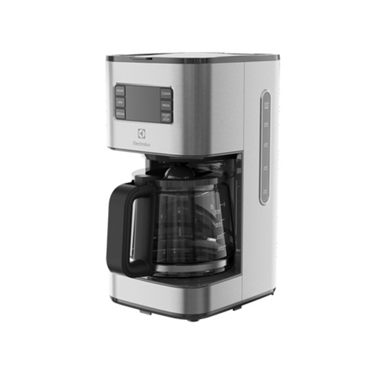 Kahvinkeitin Electrolux E5CM1-6ST - LED-näyttö, ajastin, kello, aromivalitsin, auto-off, tippalukko
