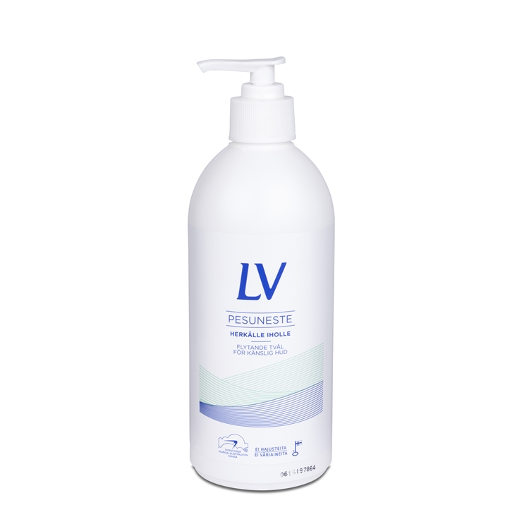 Pesuneste LV 500 ml pumppu - kotimainen, täysin hajusteeton ja väriaineeton