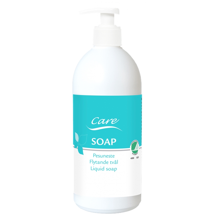 Nestesaippua pesuneste Kiilto Care Soap 500 ml - Joutsenmerkitty kotimainen nestesaippua