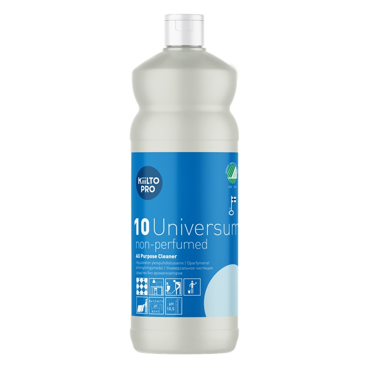 Yleispuhdistusaine Kiilto Pro 10 Universum hajusteeton 1 L - kotimainen ja Joutsenmerkitty