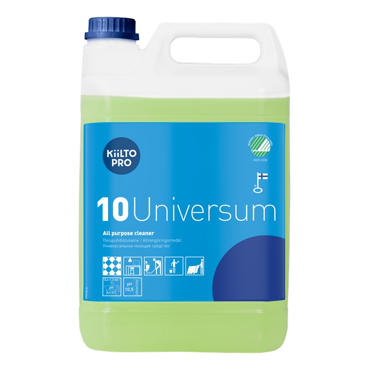 Yleispuhdistusaine Kiilto 10 Universum 5 L - kotimainen ja Joutsenmerkki