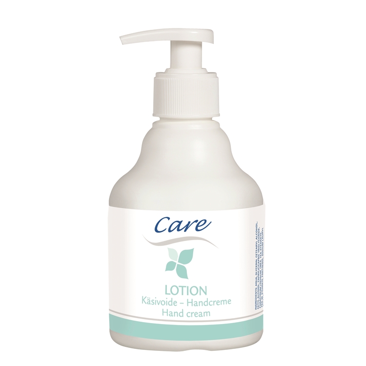 Käsivoide Kiilto Care Lotion 300ml pumppupullo - mieto tuoksu, sis. parafiiniöljyä
