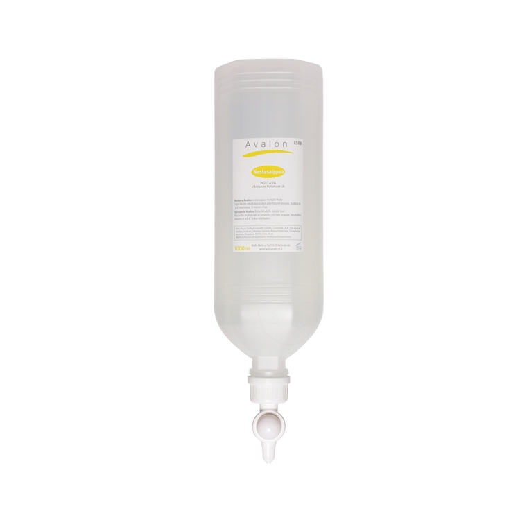 Nestesaippua Avalon dispenso 1000 ml - hajusteeton, väriaineeton, herkän ihon saippua