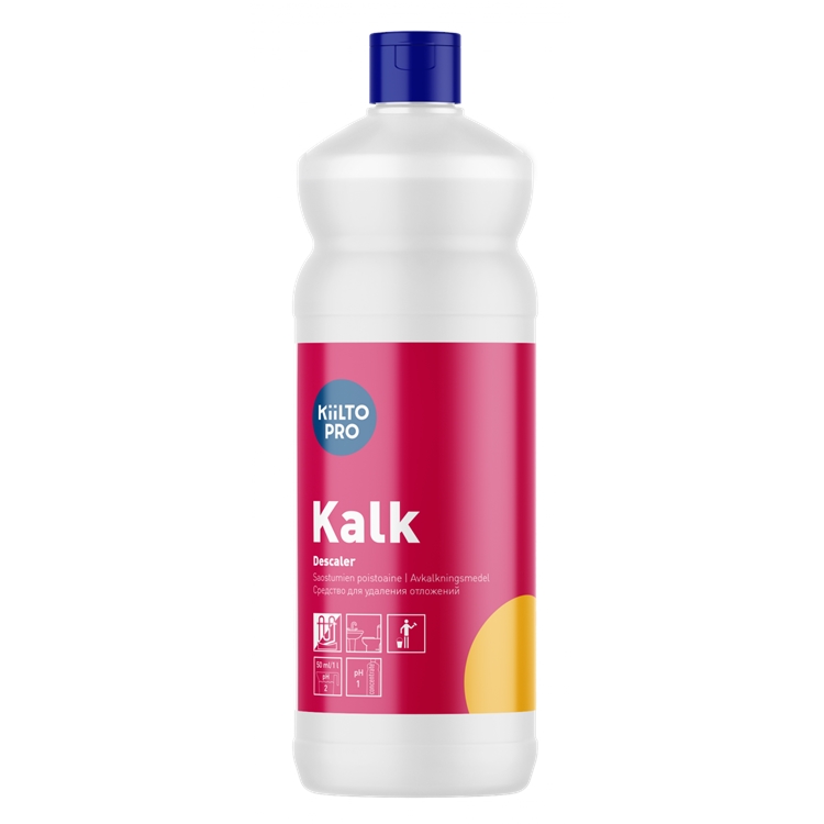 Saostumienpoistaja Kiilto Kalk 1 L - voimakkaita happoja kestäville pinnoille ja saostumien poistoon