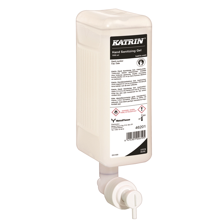 Käsihuuhde Katrin Hand Sanitizing Gel 1000ml - mieto, kosteuttava ja ihoystävällinen käsidesi