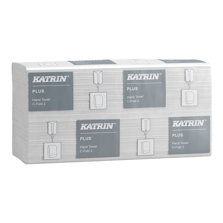 Käsipyyhe Katrin C-taitto 2-krs valkoinen /16 pkt säkki - kotimainen joutsenmerkitty käsipaperi