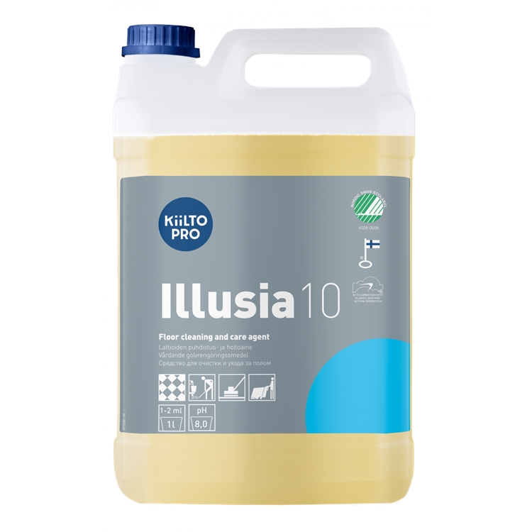 Puhdistusaine Kiilto Pro Illusia 10 /5 L - lattioiden puhdistushoitoon ja hoitokiillotukseen