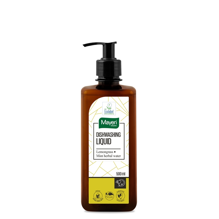 Käsitiskiaine Mayeri Organic Lemongrass-mint 500ml - biohajoava, vegaaninen