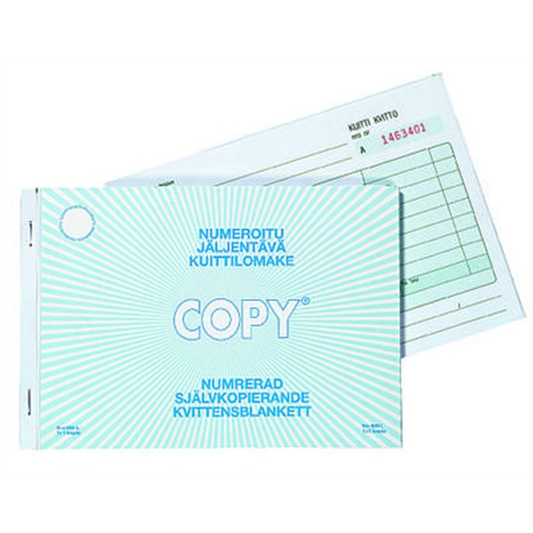 Kuittilomake 605L A5 vaaka nrot/50+50