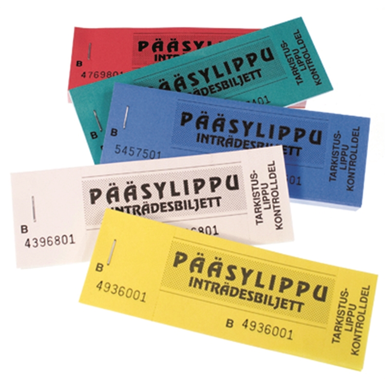Pääsylippu numeroitu
