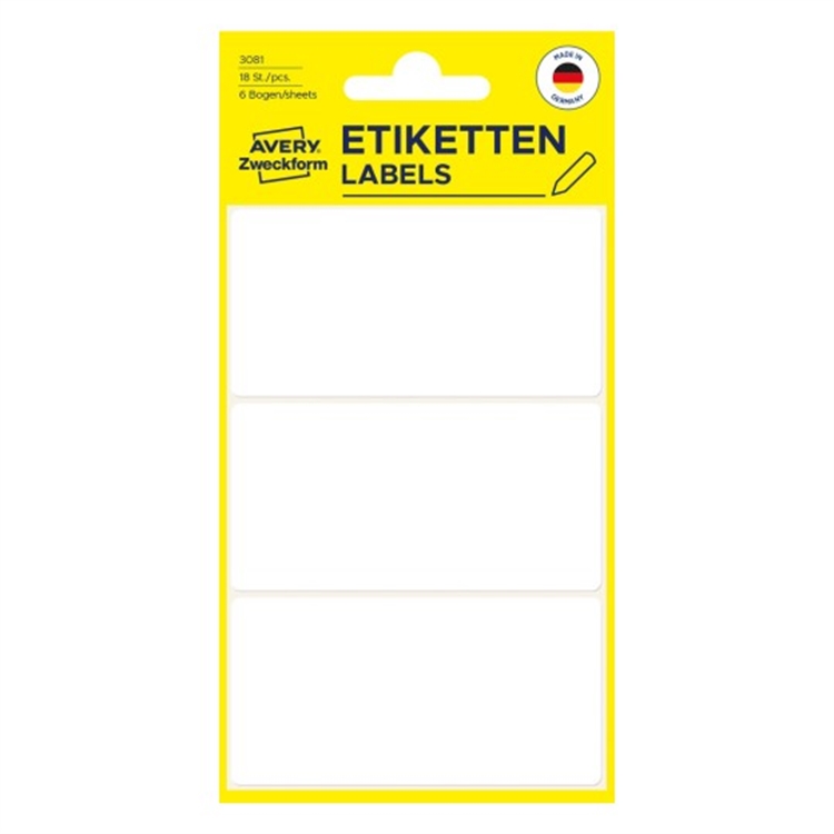 Etiketti Avery 3081 76X39/18