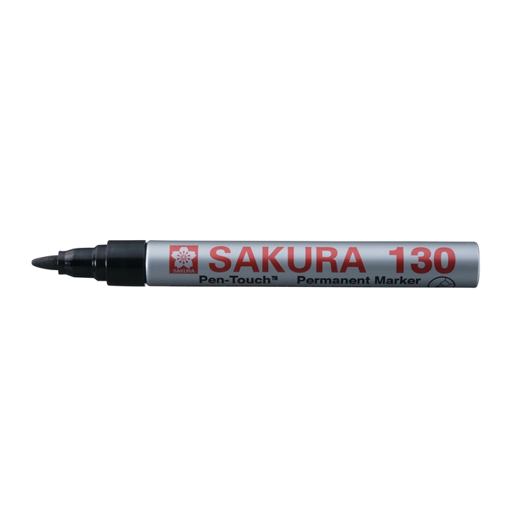 Huopakynä Sakura Pen-Touch 130 1,2 mm musta - erittäin voimakkaasti kiinnittyvä, ks poikkeukset