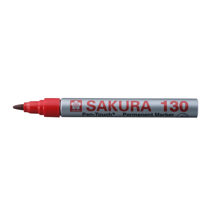 Huopakynä Sakura Pen-Touch 130 1,2 mm punainen - erittäin voimakkaasti kiinnittyvä, ks poikkeukset