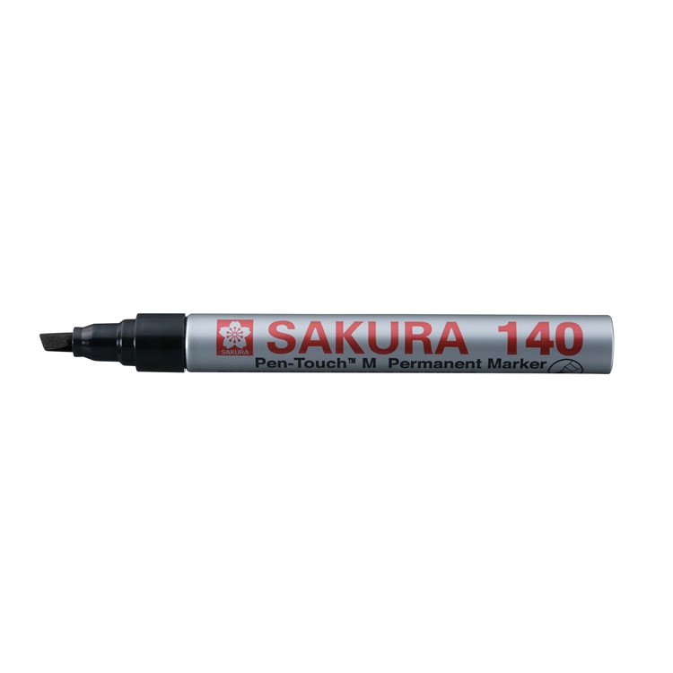 Huopakynä Sakura Pen-Touch 140 4 mm musta - erittäin voimakkaasti kiinnittyvä, ks poikkeukset