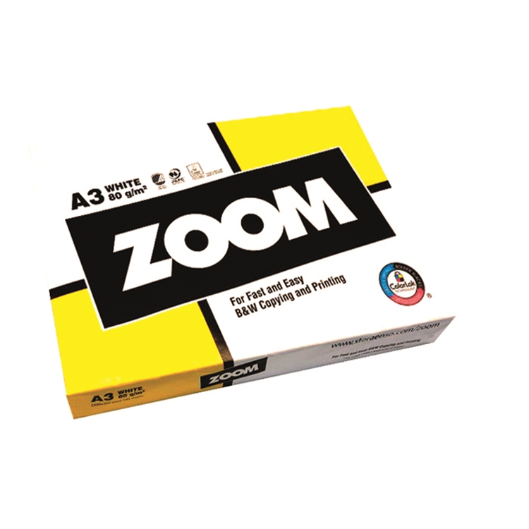 Kopiopaperi ZOOM A3 80g /500 - Joutsenmerkki, EU-kukka, EMAS, PEFC