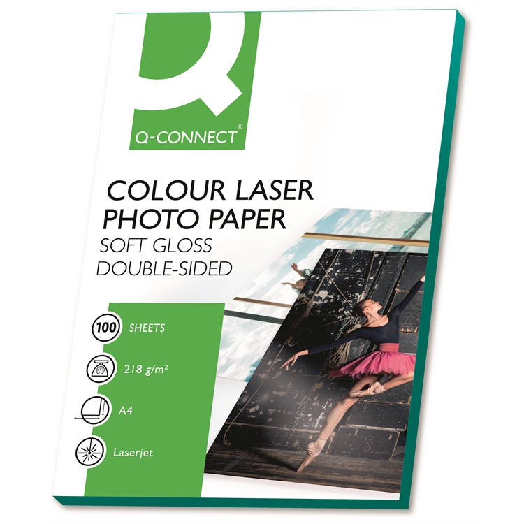 Photopaperi laser Q-CONNECT semi-gloss A4 218 g /100
