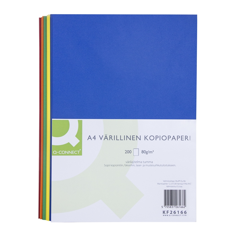 Kopiopaperi Q-CONNECT A4 80g värilajitelma tumma /200 arkki