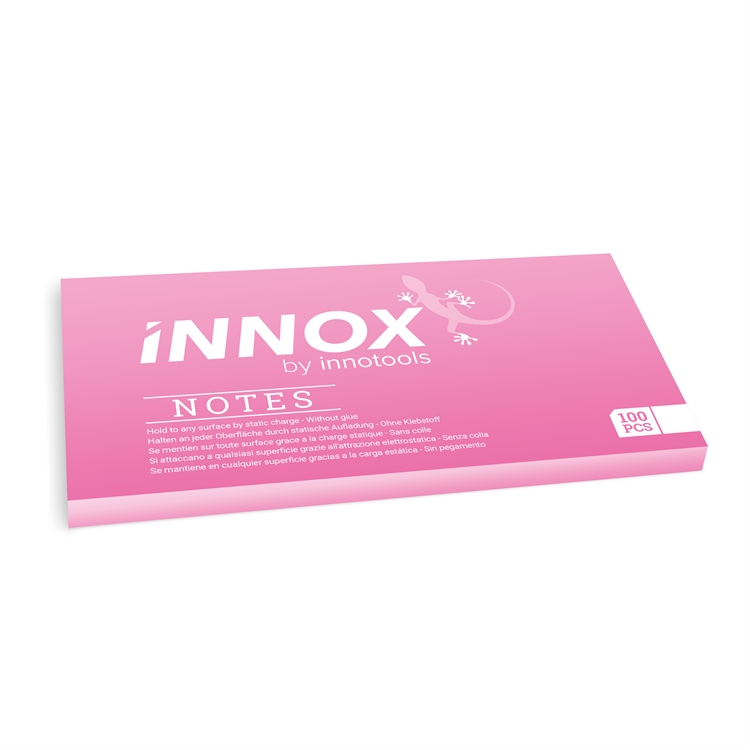 Viestilappu Innox Notes 200x100mm pinkki - Suomessa valmistettu sähköstaattinen viestilappu