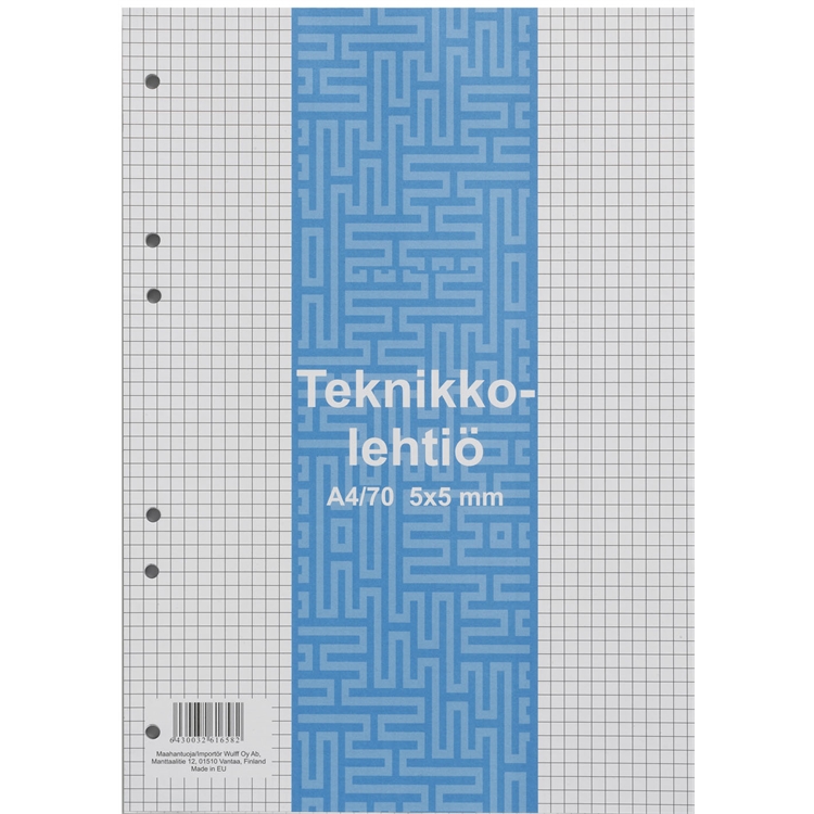 Siirry tuotteeseen Teknikkolehtiö A4/70 5X5 liimaselkä