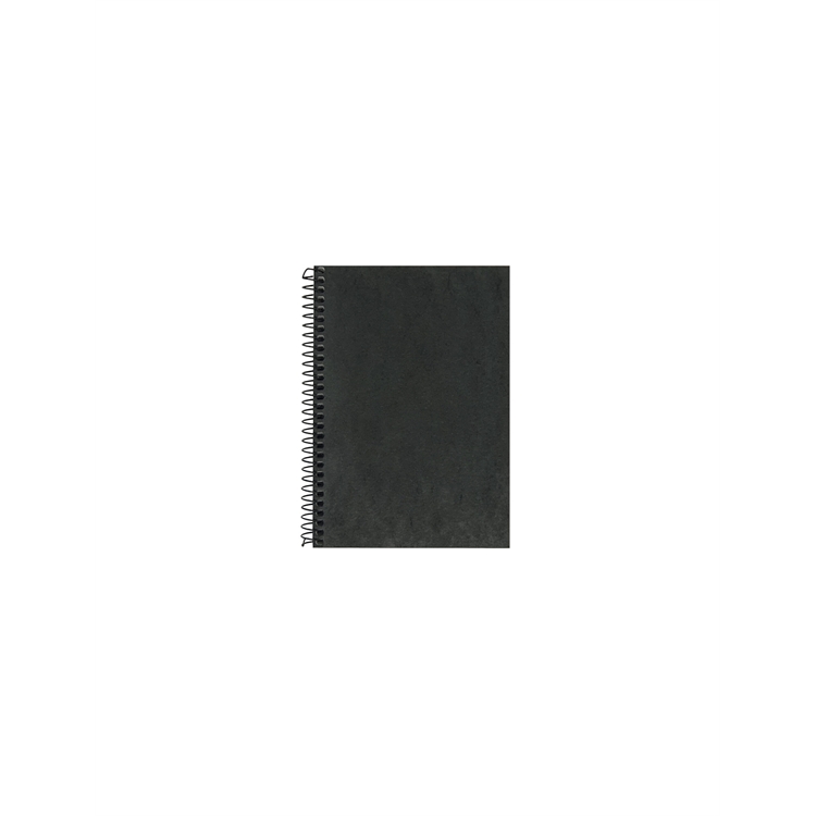 Kierrevihko pahvikantinen A6/80 ruudut 7 x 7 mm musta - kannet 100% kierrätysmateriaalia